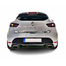 Renault Clio 4 (2012-2019) Rs Style Egzoz Görünümlü Arka Tampon Eki - Difüzör (Plastik)